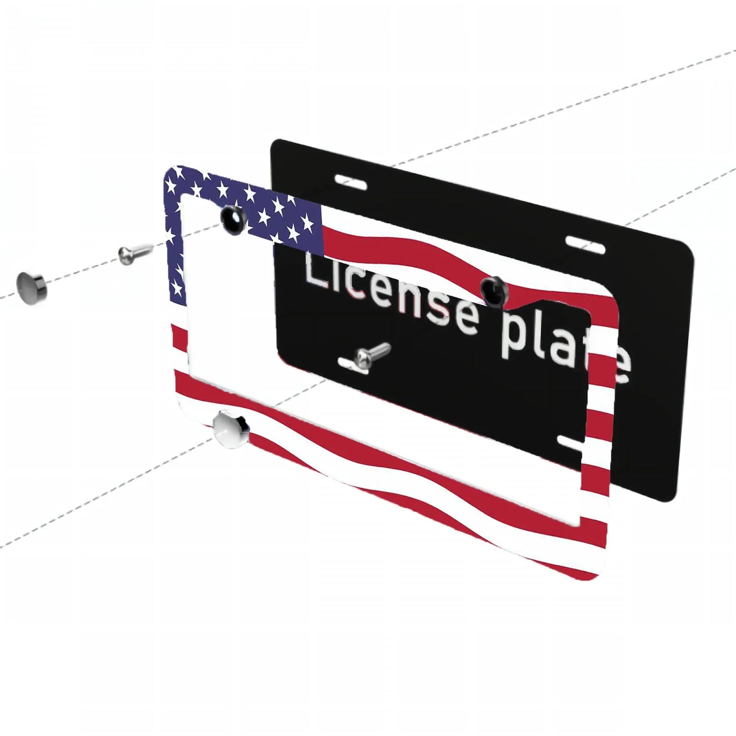 US License Plate Frame Cover